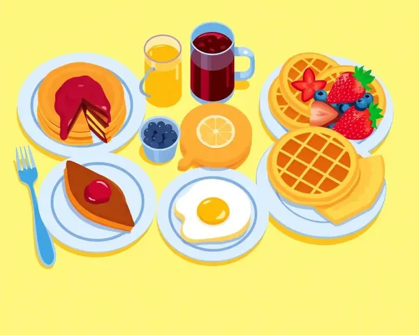 Good Morning Sunday: Vibrant Breakfast Spread with Pancakes and Fruit