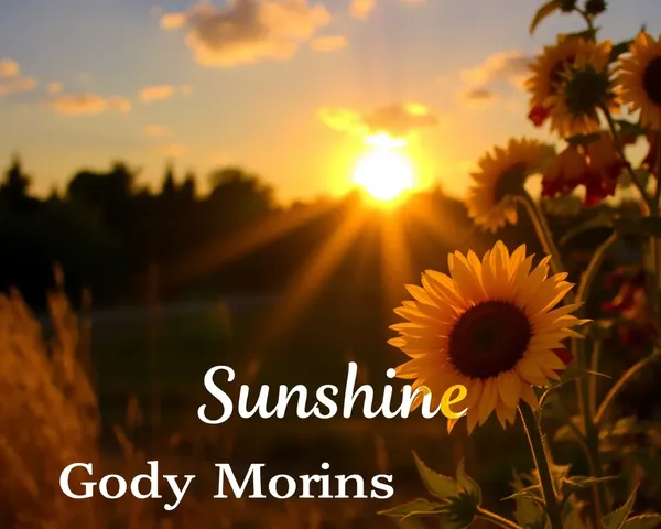 Good Morning Sunshine Images: Captivating Morning Scene with Bright Light