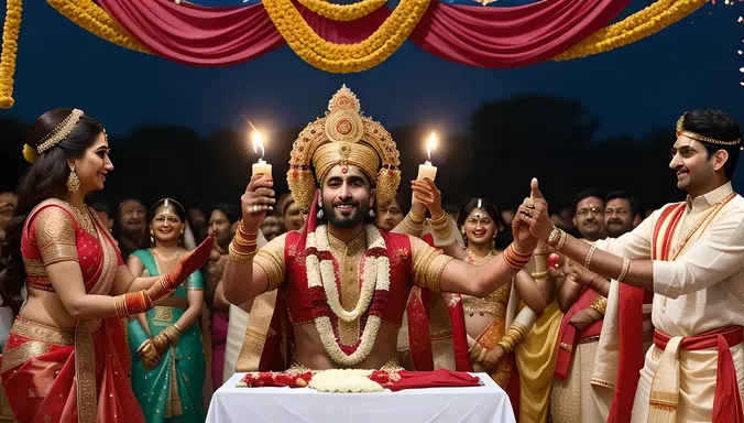 Grand Celebration of Kamdev's Marriage with Rati