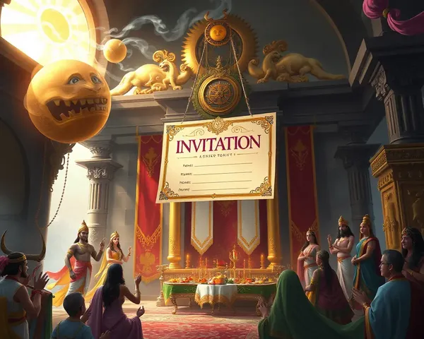 Grand Feast in Sundarkand: Fantastical Invitation to Celestial Gathering