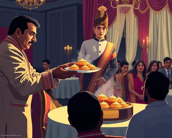 Grand Wedding Reception Serves Shok Sandesh Delight