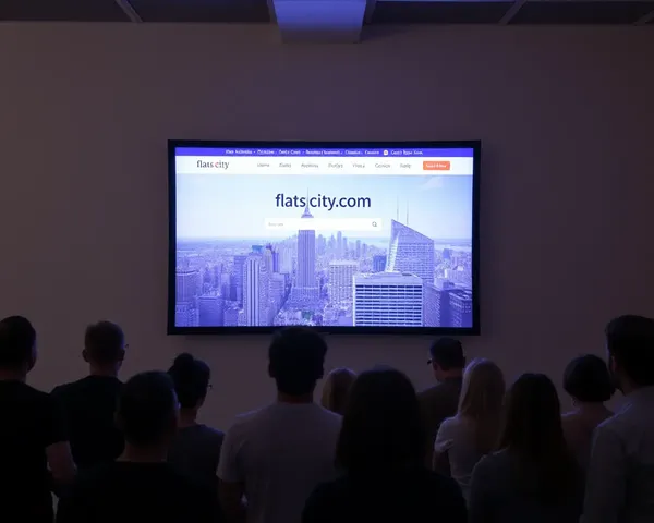 Group Views Flats City Com Website on Large Screen
