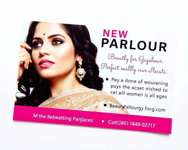 Gujarati Woman Beauty Parlour Visiting Card