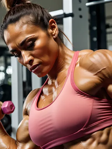 Gym Body Girl Showcases Impressive Biceps and Triceps