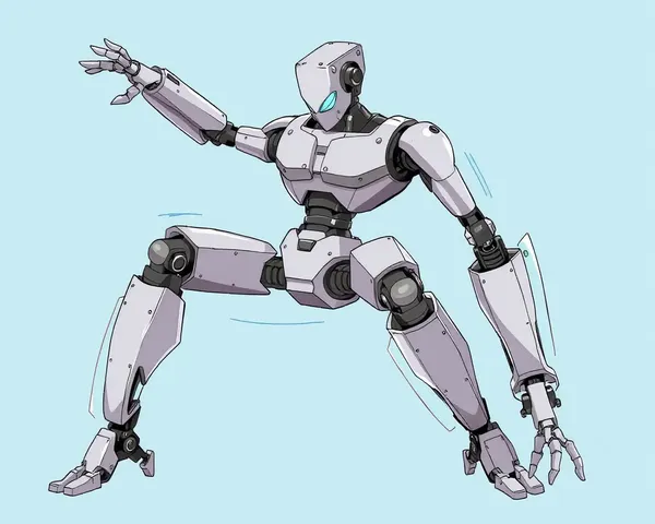 HD Flex Machine with Metallic Arms and Legs in Dynamic Pose