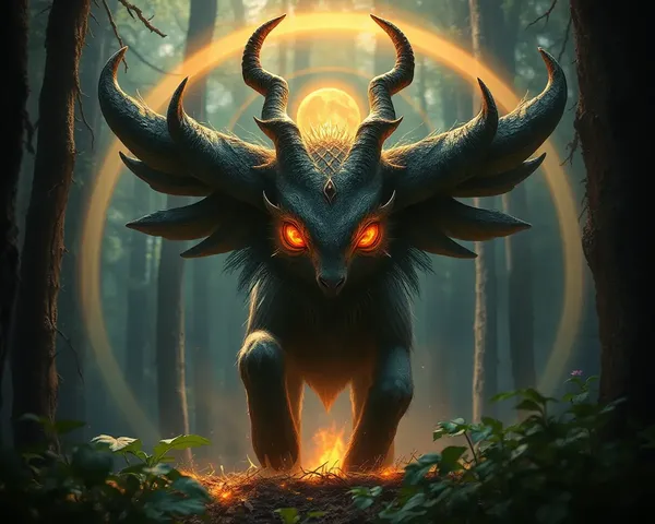 Halgi Emerges from Forest with Intense Glow