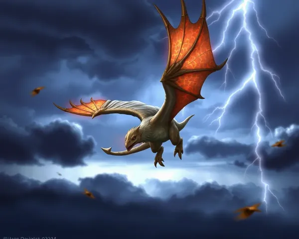 Halgi Soars Through Stormy Sky
