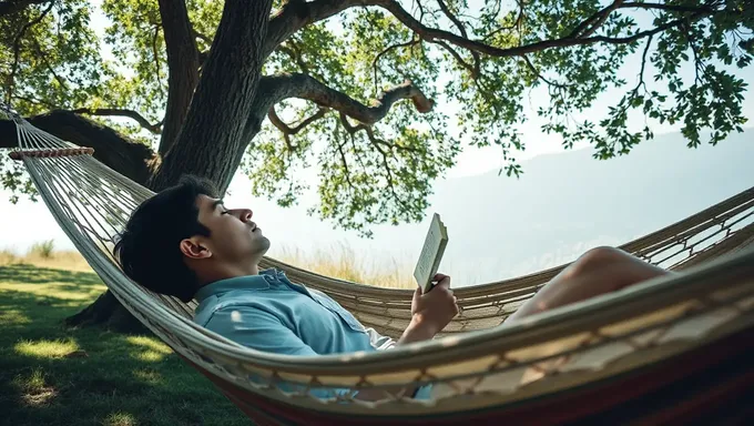 Hammock Snooze with Book and Breeze