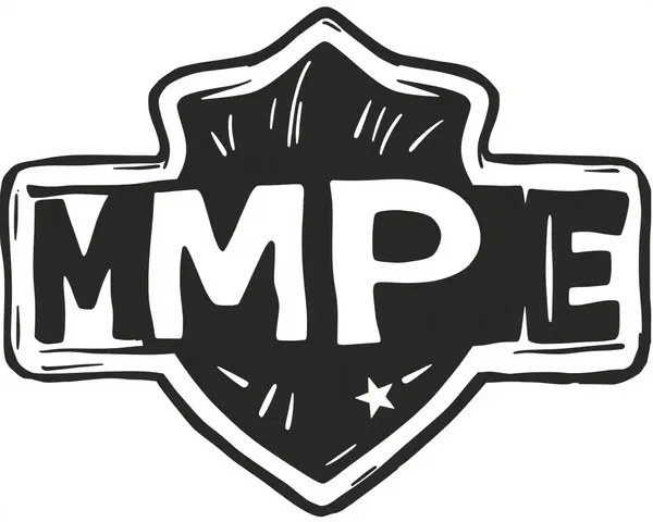 Hand-Drawn MP Police Logo with Bold Lines
