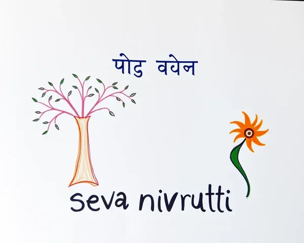 Hand-Drawn Seva Nivrutti Invitation Card with Whimsical Illustration