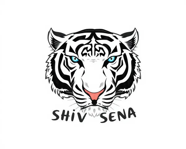 Hand-Drawn Watercolor Shiv Sena Tiger Logo Design