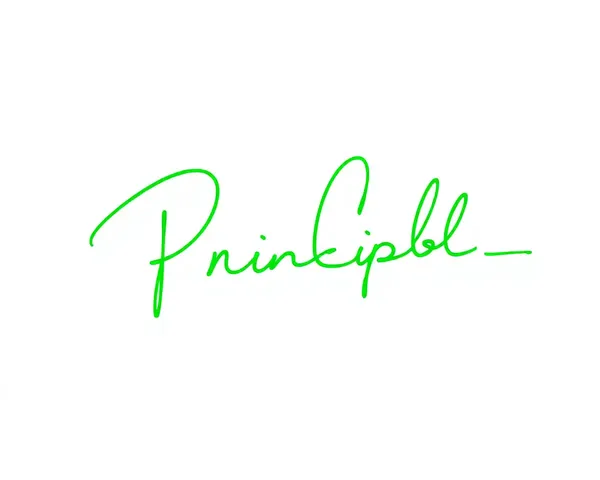 Handwritten Green Signature on Transparent PNG