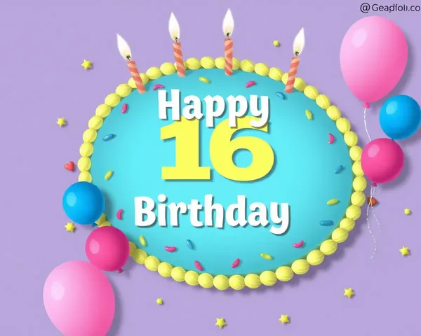 Happy 16th Birthday Images for Celebration