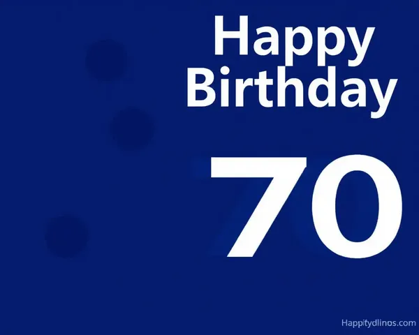 Happy 70th Birthday Image Collection for Special Occasion