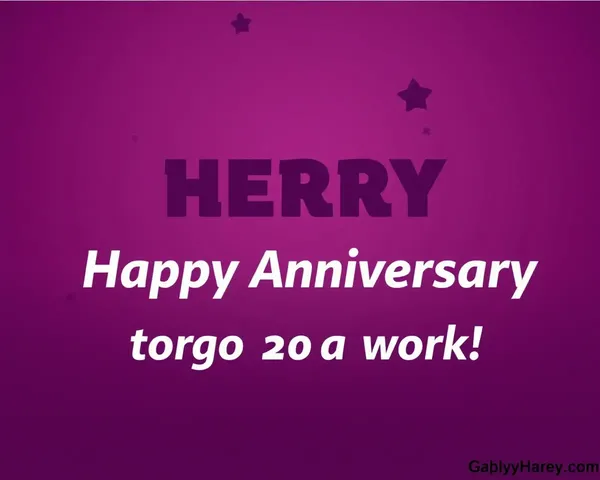 Happy Anniversary Images in Work Life