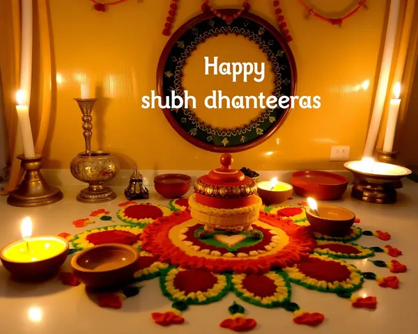 Happy Dhanteras Wishes in Gujarati: Traditional Decorations Abound