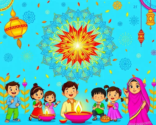 Happy Diwali Colouring Pages: Vibrant Diwali Illustration