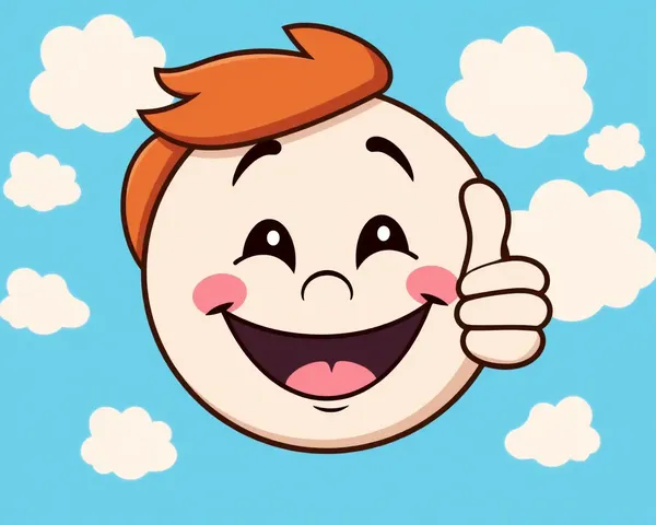 Happy Face with Thumbs Up and Blue Sky WhatsApp DP