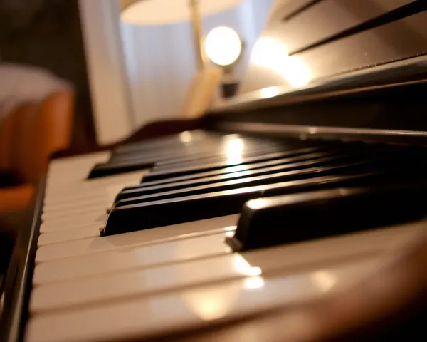 Harmonium Keyboard Reflects Soft Light
