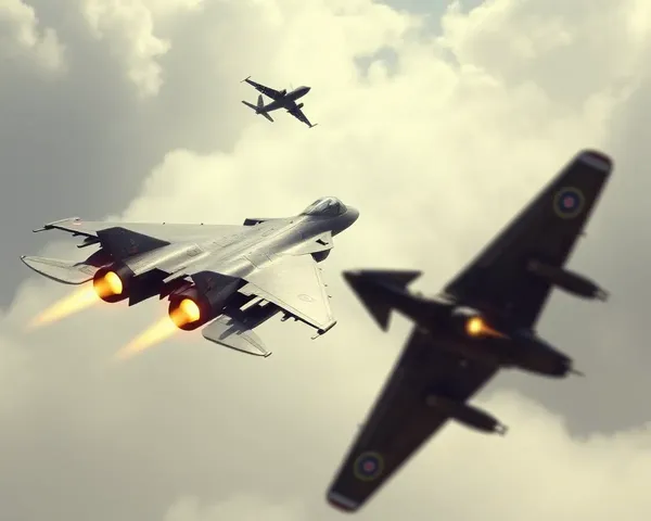 Harrier Intercepts Enemy Bomber with Afterburners Blazing