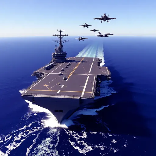 Harry Truman Aircraft Carrier Sails Through Mediterranean Sea