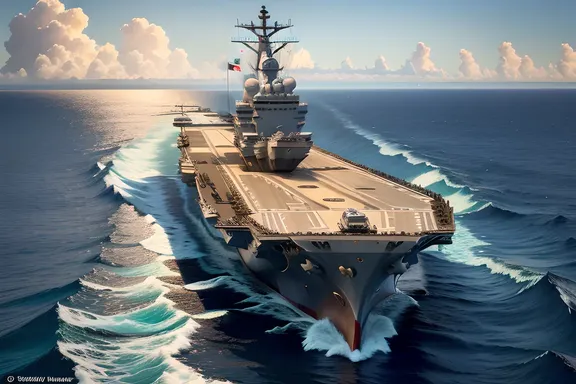 Harry Truman Aircraft Carrier Sails Through Pacific Ocean Waters