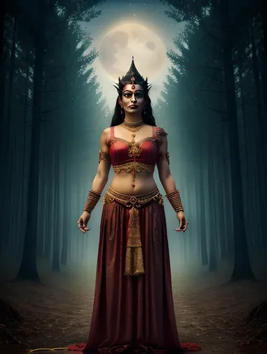 Hauntingly Beautiful Bhadrakali Goddess of Time and Destruction