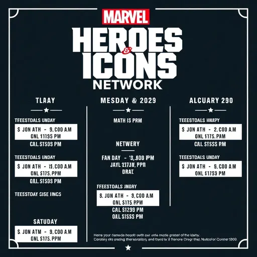 Heroes and Icons Network Schedule Released Today