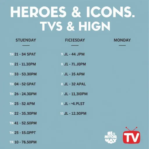 Heroes and Icons TV Network Schedule Released