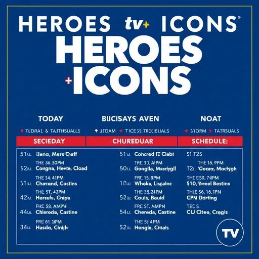 Heroes and Icons TV Schedule Announced