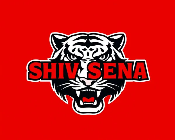 High-Contrast Bold Shiv Sena Tiger Logo Image