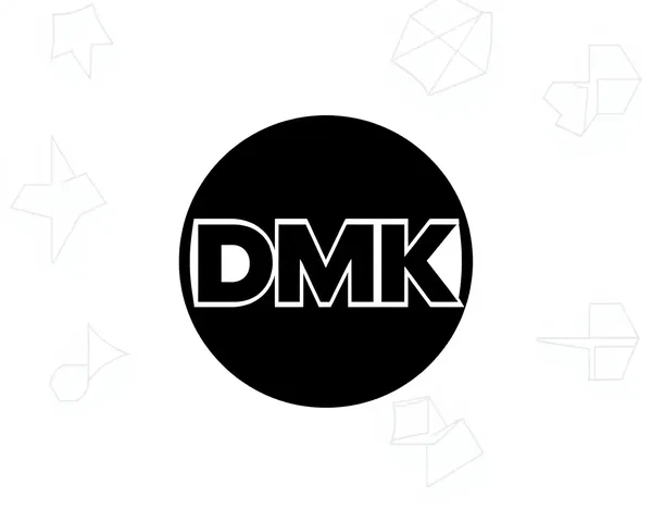 High-Contrast Dmk Logo with Bold Black and White Colors