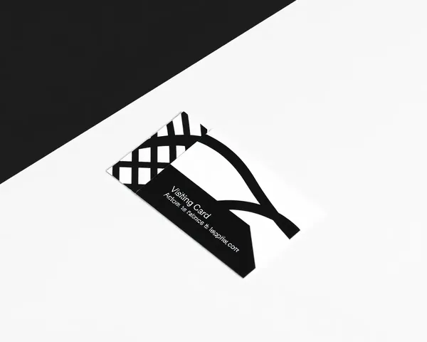 High-Contrast Visiting Card with Geometric Pattern
