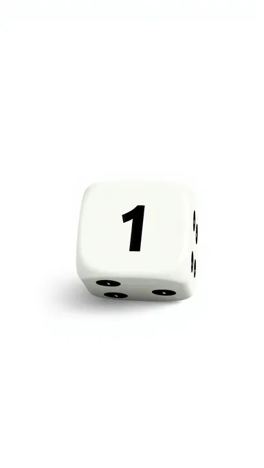 High-Quality Transparent Dice Image with Shadow Effect