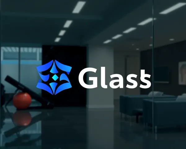 High-Resolution 3D Glass Window Logo Mockup in Modern Corporate Style