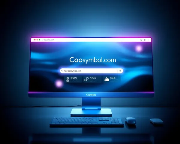 High-Tech Desktop with Coosymbol.com Homepage Open