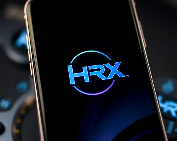 High-Tech HRX Logo on Metallic Screen