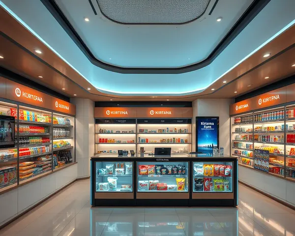 High-Tech Kirana Store with Digital Flex Design and Minimalist Aesthetic
