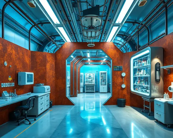 High-Tech Laboratory with Corten Steel Exterior