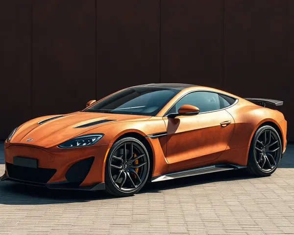 High-Tech Sports Car with Corten Steel Texture
