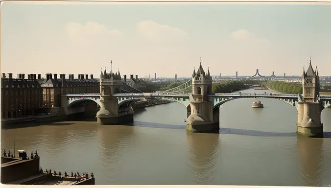 Historic London Bridge 19th Century Photo