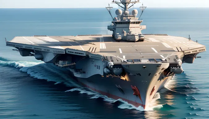 Historic USS Harry S. Truman Aircraft Carrier in Norfolk Port