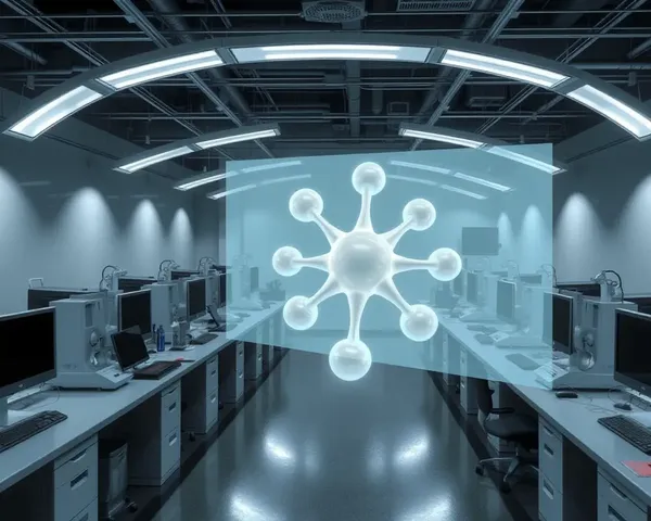 Holographic Display in High-Tech Laboratory