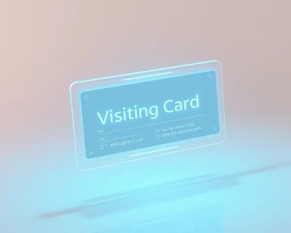 Holographic Visiting Card in Mid-Air