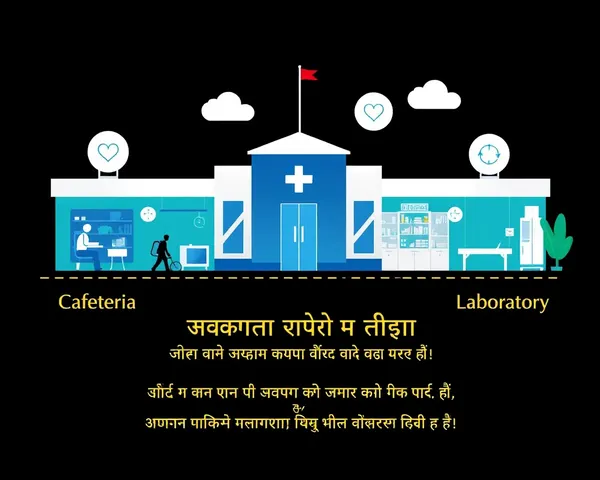 Hospital Facilities Design with Hindi Text