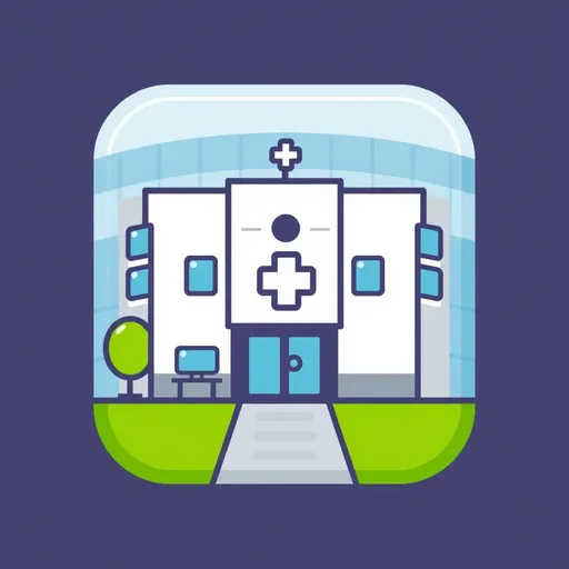 Hospital Icon: Representing Quality Medical Care