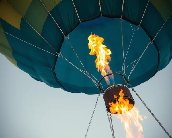 Hot Air Balloon Flames Burning Brightly