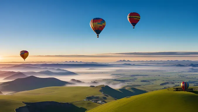 Hot Air Balloon Landscape Wallpaper for Windows 10