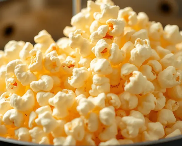 Hot Air Popper Popcorn Close-Up Explosion