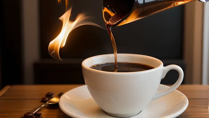 Hot Air Rising from Freshly Brewed Coffee